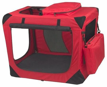 Generation II Deluxe Portable Soft Crate - Small-Red