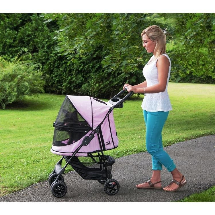 Happy Trails No-Zip Pet Stroller - Pink Diamond