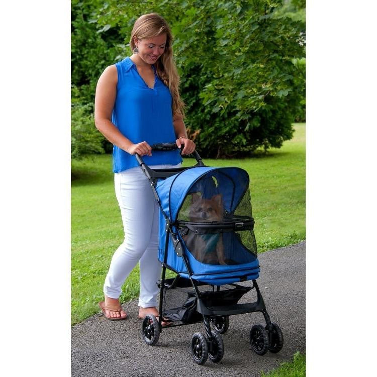 Happy Trails No-Zip Pet Stroller - Sapphire