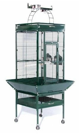 Small Wrought Iron Select Bird Cage - Chalk White